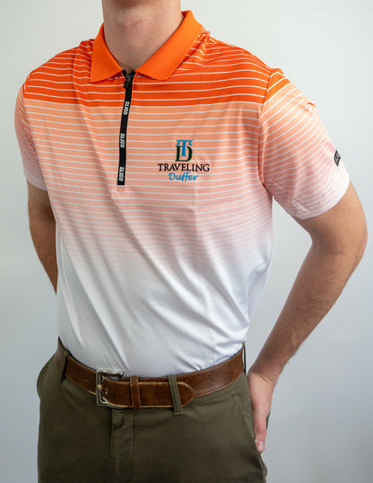 Sligo Performance Quarter-Zip Polo – Sunset Stripe