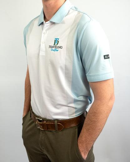 Sligo Performance Polo – Glacier Blue / White